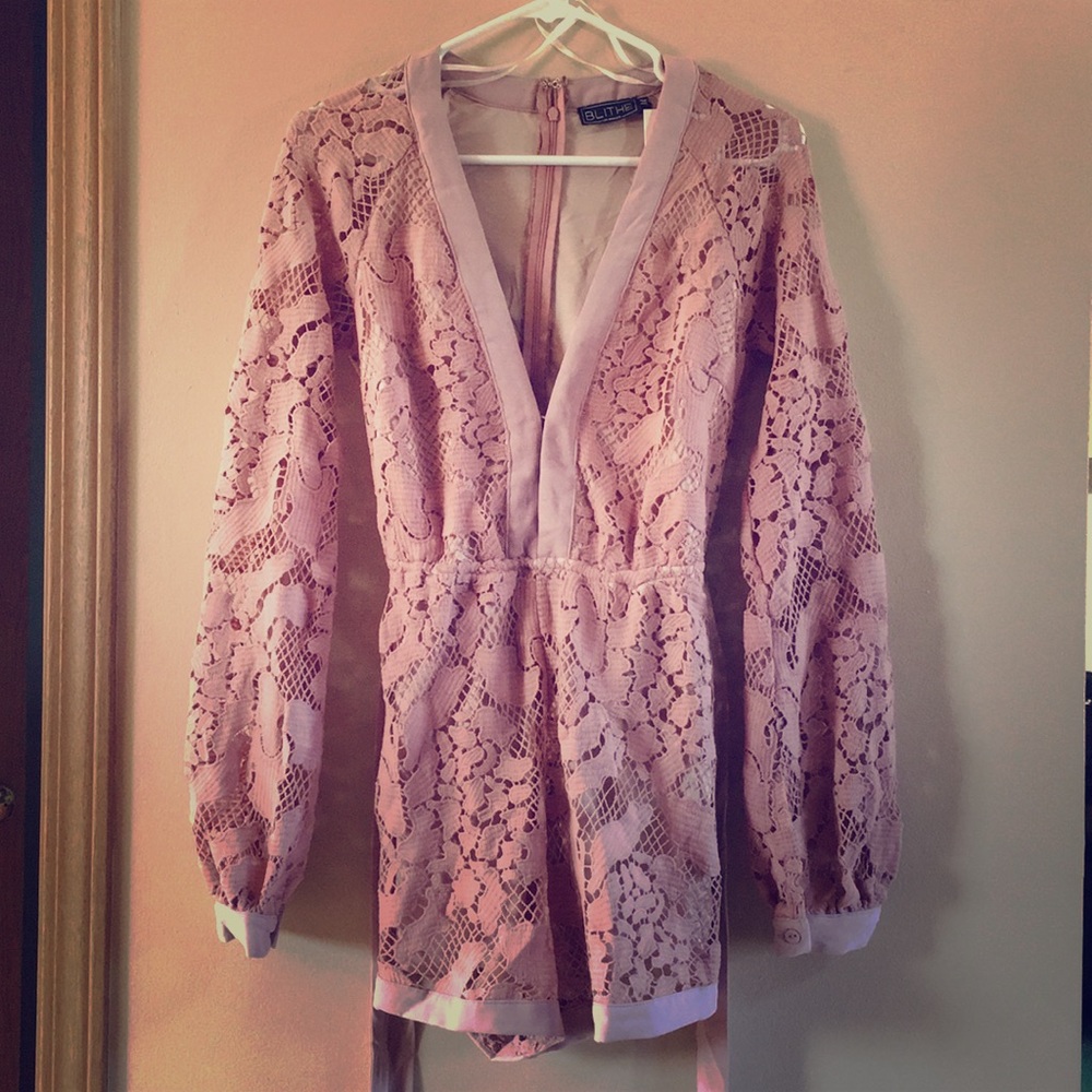 Light Pink lace romper